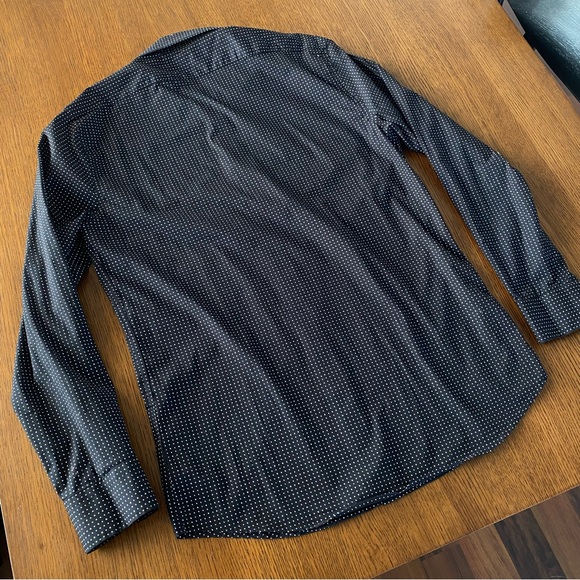 Banana Republic Slim Dress Shirt in Black with Dot Pattern - Picture 6 of 6